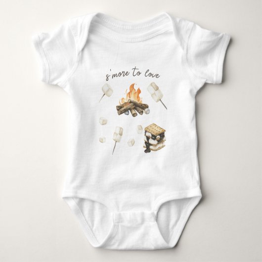 Waterverf S'more Baby Shower Romper (Voorkant)
