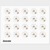 Waterverf S'more Baby shower Ronde Sticker (Vel)