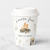Waterverf S'more Fun kampvuur 1e verjaardag Papieren Bekers (Achterkant)