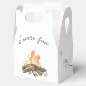 Waterverf S'more kampvuur 1e verjaardag Bedankdoosjes (Geopend)