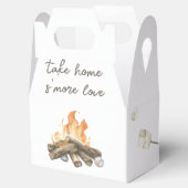 Waterverf S'more kampvuur 1e verjaardag Bedankdoosjes (Geopend)