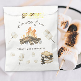 Waterverf S'more Kampvuur 1e Verjaardag Bedankzakje