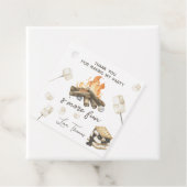 Waterverf S'more Kampvuur 1e Verjaardag Dank u Bedankjes Labels (In situ)