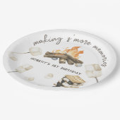 Waterverf S'more kampvuur 1e verjaardag Papieren Bordje (Gekanteld)