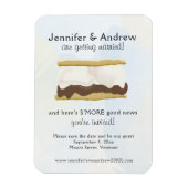 Waterverf S'mores Blue Save the Date Magneet (Verticaal)
