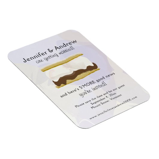 Waterverf S'mores Paars Sla de datum op Magneet (Rechterzijde)