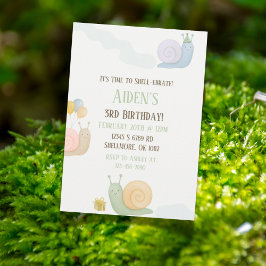 Waterverf Snail verjaardagsfeestje Kaart