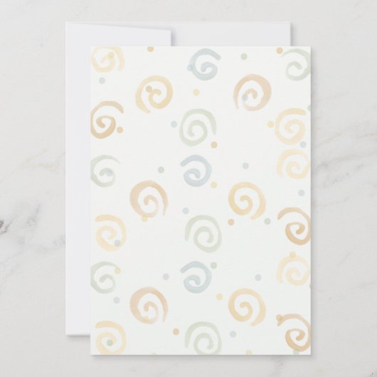 Waterverf Snail verjaardagsfeestje Kaart (Achterkant)