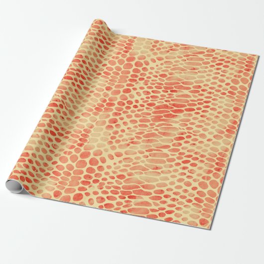 Waterverf Snake Print Cadeaupapier (Uitgerold)