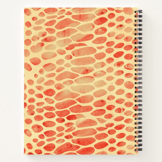 Waterverf Snake Print Notitieboek (Achterkant)