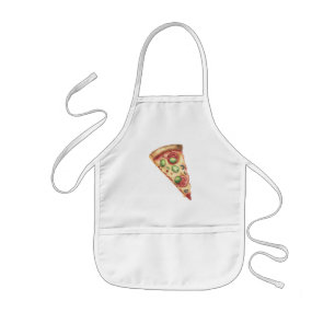 Waterverf snee pizza kinder schort