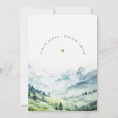 Waterverf Sneeuw Berglandschap Koppels Douche Kaart (Achterkant)