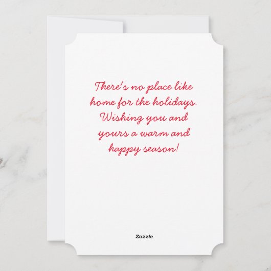 waterverf sneeuw scène kerstkaart (Achterkant)