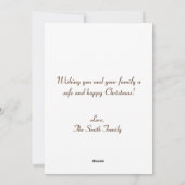 Waterverf Sneeuw Wereldbol Log Cabin Feestdagenkaart (Achterkant)