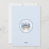 Waterverf sneeuwbedekte huisje feestdagenkaart (Achterkant)