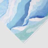 Waterverf sneeuwbergen Natuur illustratie Tissuepapier (Detail)