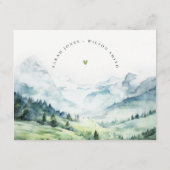 Waterverf Sneeuwberglandschap Trouwgegevens Informatiekaartje (Achterkant)