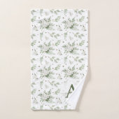 Waterverf Sneeuwbes witte ceder tak kerst Bad Handdoek (Handdoek)