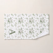 Waterverf Sneeuwbes witte ceder tak kerst Bad Handdoek (Handdoek)