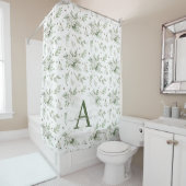 Waterverf Sneeuwbes witte ceder tak kerst Douchegordijn (In situ)