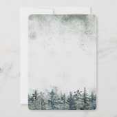 Waterverf Sneeuwdennenbos Kerstmis Kaart (Achterkant)