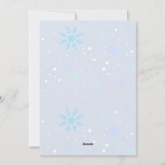 Waterverf Sneeuwdorp Winterlandschap Feestdagenkaart (Achterkant)