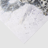 Waterverf Sneeuwhoen Ontkoppeling Tissuepapier (Detail)