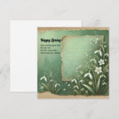  waterverf sneeuwklokjes en gescheurd papier feestdagenkaart (Voorkant / Achterkant)