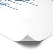 Waterverf Sneeuwlandschap met Lakeside Cabin Poster (Hoek)