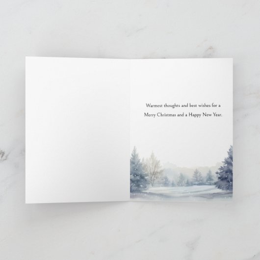 Waterverf sneeuwman en vrolijke kerstgroet kaart (Binnen)