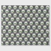 Waterverf sneeuwman in sneeuw Wereldbol Cadeaupapier (Vlak)