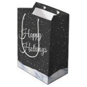 Waterverf Sneeuwman in Sneeuw Wereldbol Medium Cadeauzakje (Achterkant Gekanteld)