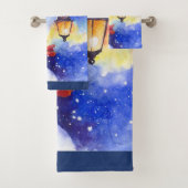 Waterverf sneeuwman Kerst Nieuwjaar Bad Handdoek (Insitu)