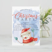 Waterverf sneeuwman kerstfeest kaart (Staand voorkant)