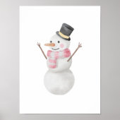 Waterverf sneeuwman poster (Voorkant)