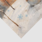 Waterverf Sneeuwman Vloeipapier Tissuepapier (Detail)