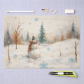 Waterverf Sneeuwman Vloeipapier Tissuepapier (Craft)