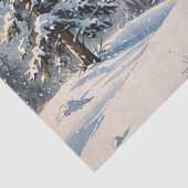 Waterverf Sneeuwman Vloeipapier Tissuepapier (Detail)