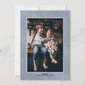 Waterverf Sneeuwman Vrolijk Kerstfeest Foto Terug Feestdagenkaart (Achterkant)