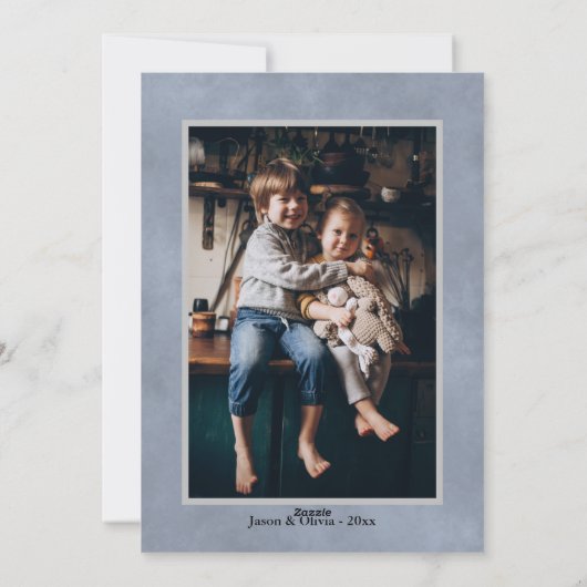 Waterverf Sneeuwman Vrolijk Kerstfeest Foto Terug Feestdagenkaart (Achterkant)