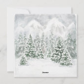 Waterverf sneeuwman winterbos kerst feestdagenkaart (Achterkant)