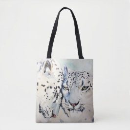 Waterverf sneeuwruimen bedreigde diersoorten tote bag