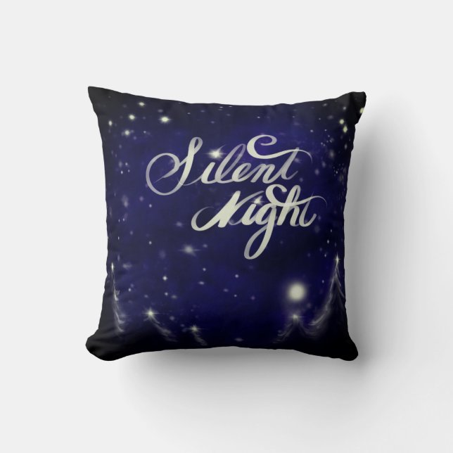 waterverf sneeuwscène Kerst thema Kussen (Voorkant)