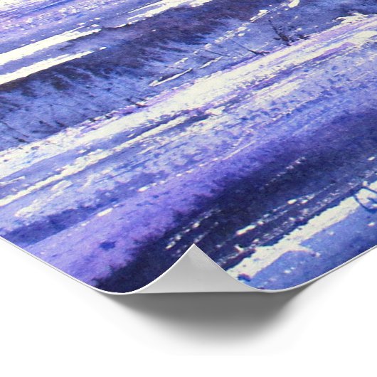 Waterverf Sneeuwstof en Stardust Poster (Hoek)