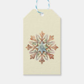 Waterverf sneeuwvlok cadeaulabel (Voorkant)