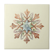 Waterverf Sneeuwvlok Keramische Tegel