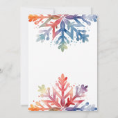 Waterverf Sneeuwvlok Kerstmis Kaart (Achterkant)