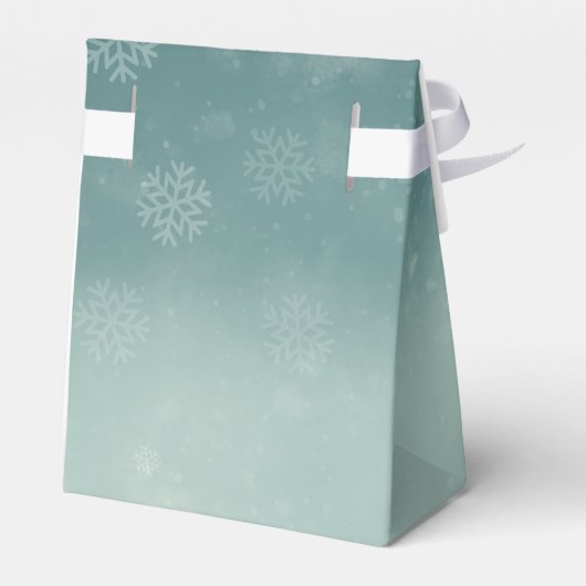 Waterverf sneeuwvlokken Baby shower dank u Bedankdoosjes (Achterkant)