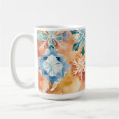 Waterverf sneeuwvlokken kerst Mok (Links)