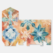 Waterverf Sneeuwvlokken Kerstgunst Cadeaudoos Bedankdoosjes (Ongevouwen)